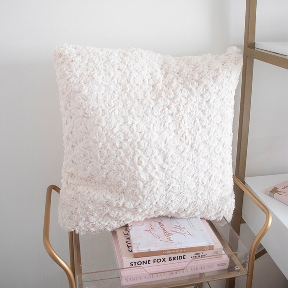 Other - Cream Textured Throw Pillow